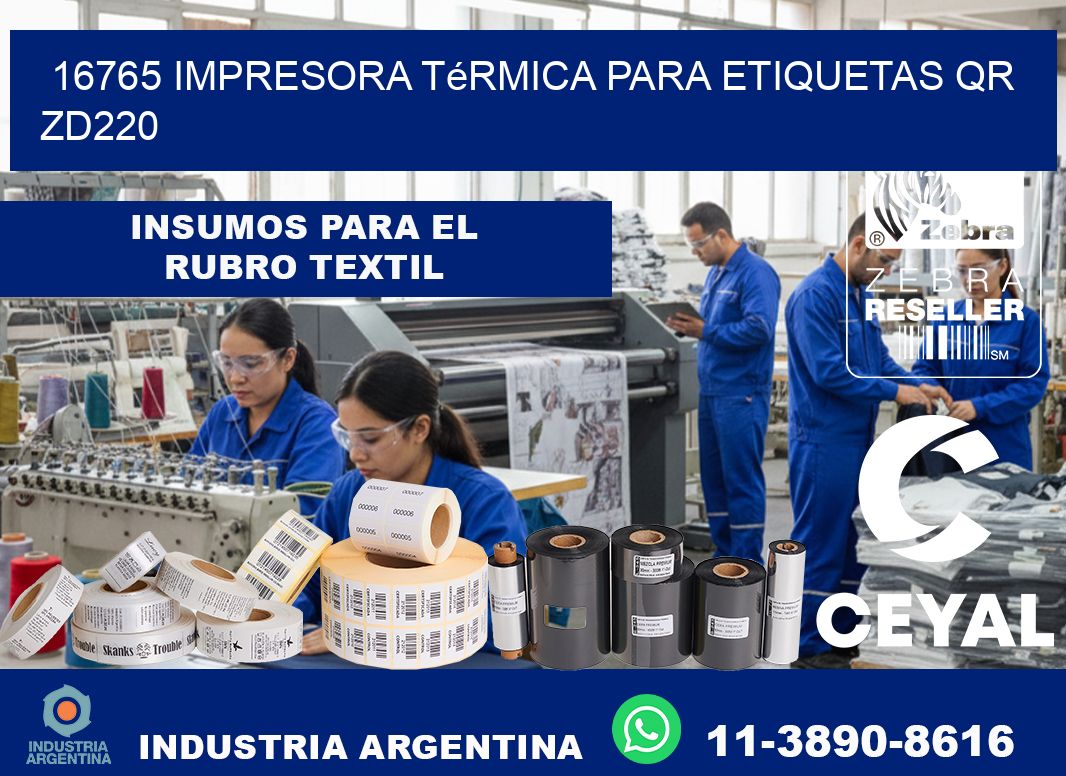 16765 impresora térmica para etiquetas QR ZD220