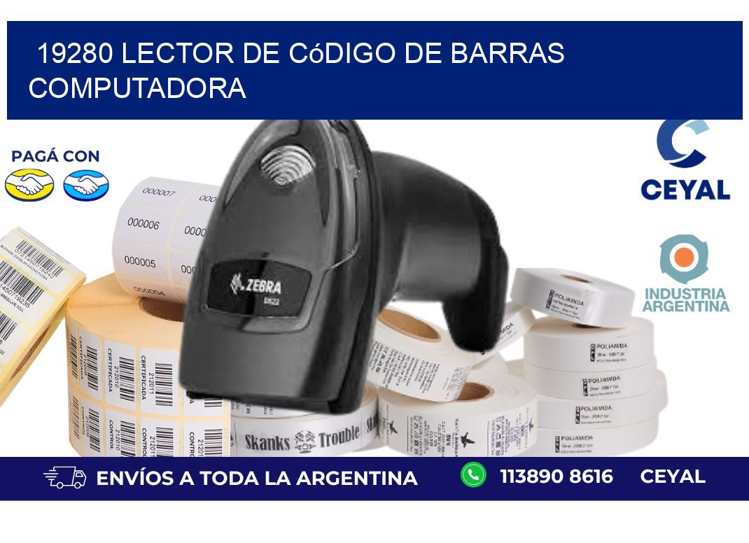 19280 Lector de código de barras computadora