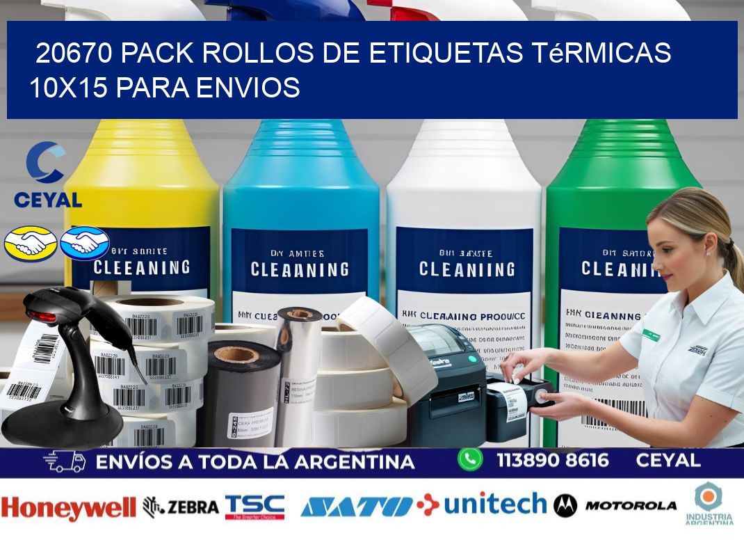 20670 pack rollos de etiquetas térmicas 10x15 para Envios