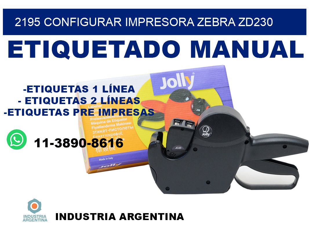2195 configurar impresora zebra zd230