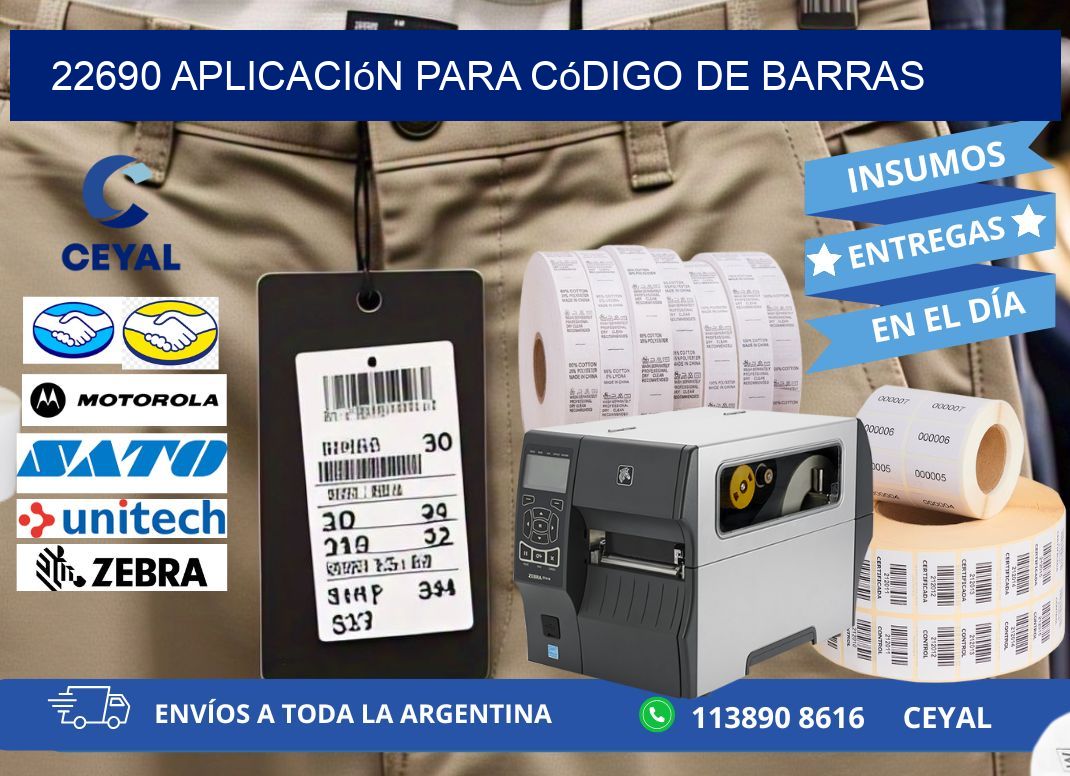 22690 Aplicación para código de barras