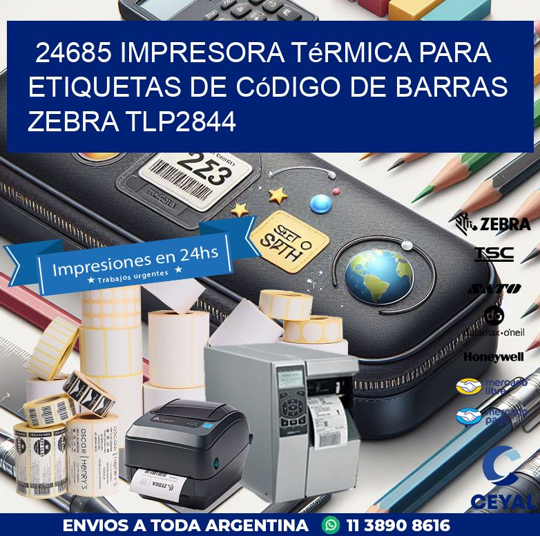 24685 impresora térmica para etiquetas de código de barras Zebra TLP2844