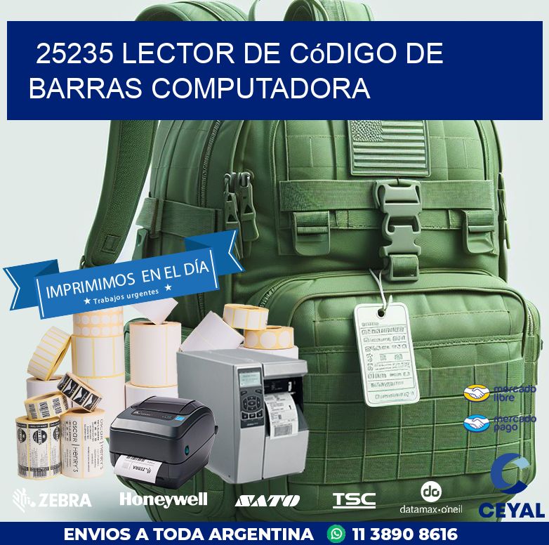 25235 Lector de código de barras computadora