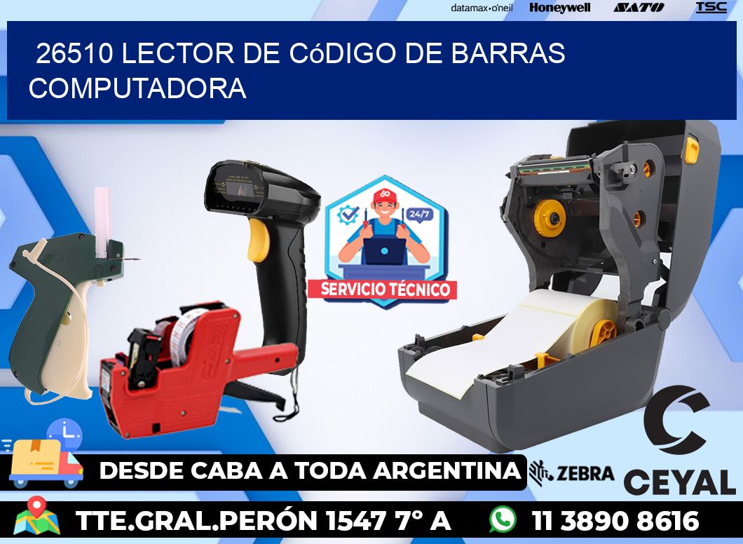 26510 Lector de código de barras computadora