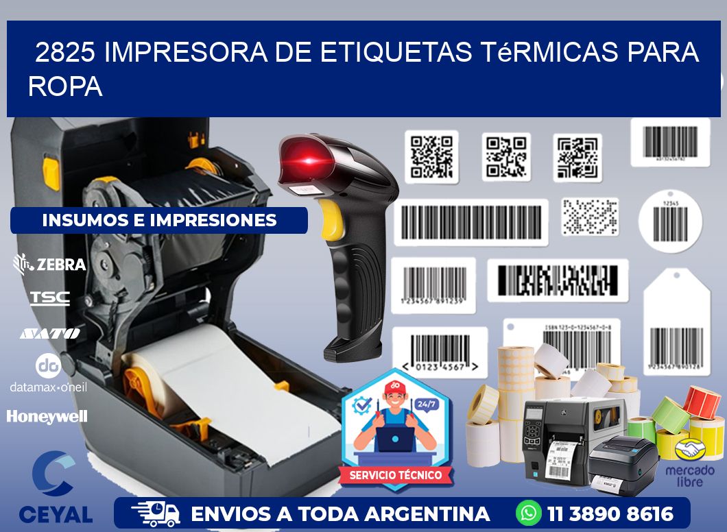 2825 impresora de etiquetas térmicas para ropa