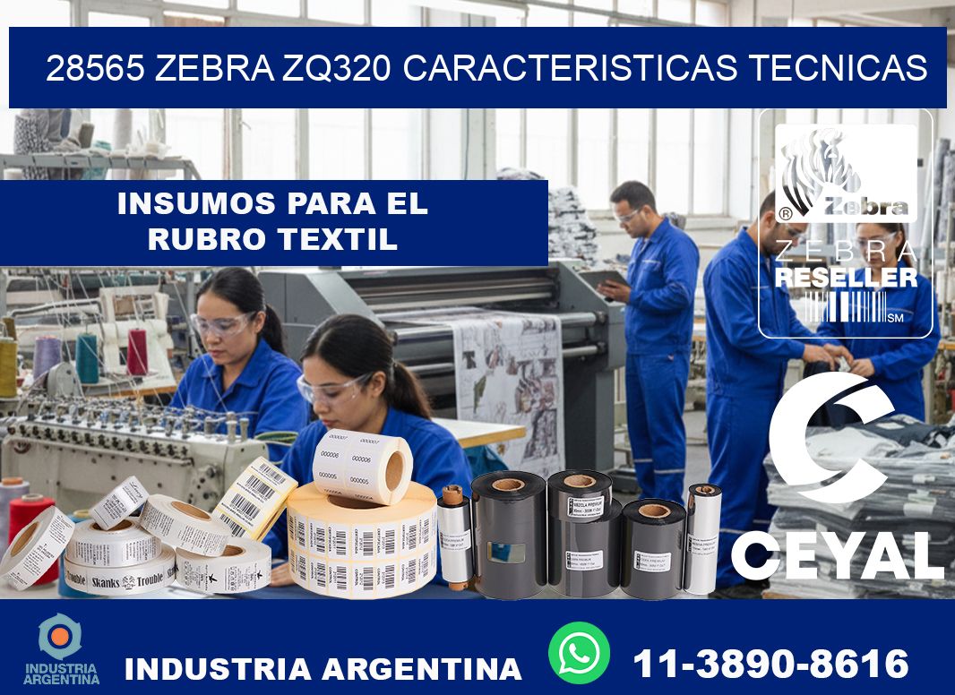 28565 zebra zq320 caracteristicas tecnicas
