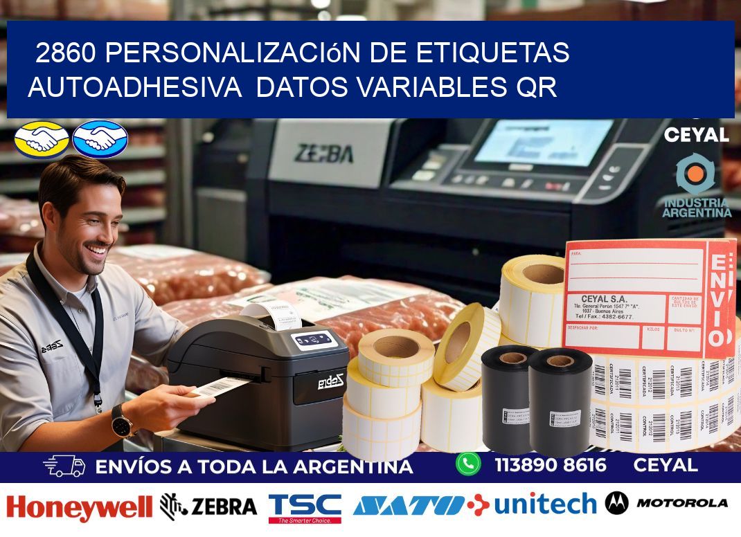 2860 Personalización de etiquetas autoadhesiva  datos variables QR