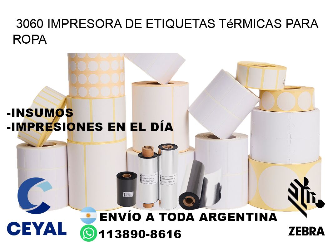 3060 impresora de etiquetas térmicas para ropa