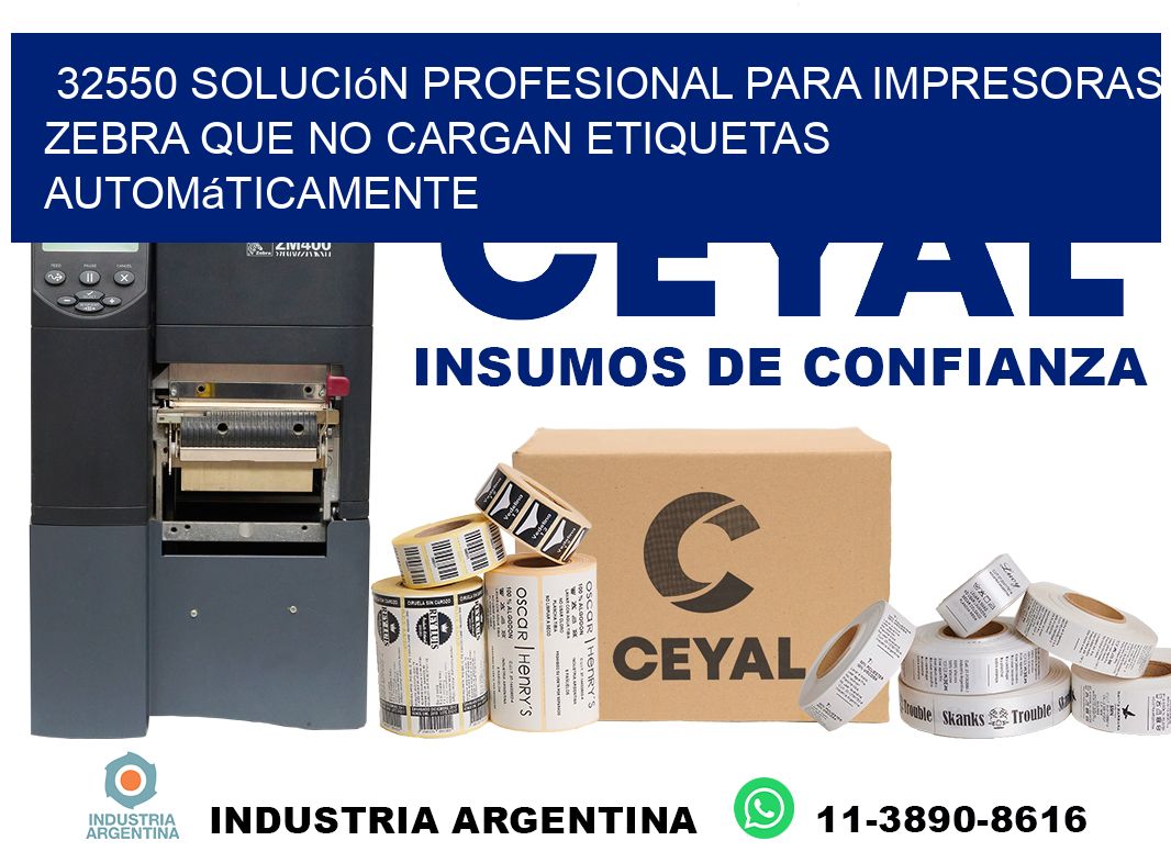 32550 solución profesional para impresoras zebra que no cargan etiquetas automáticamente