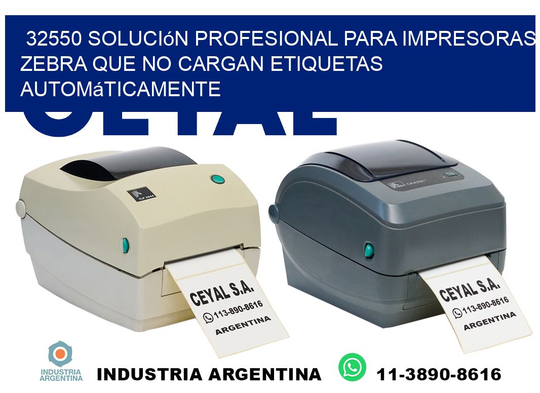32550 solución profesional para impresoras zebra que no cargan etiquetas automáticamente