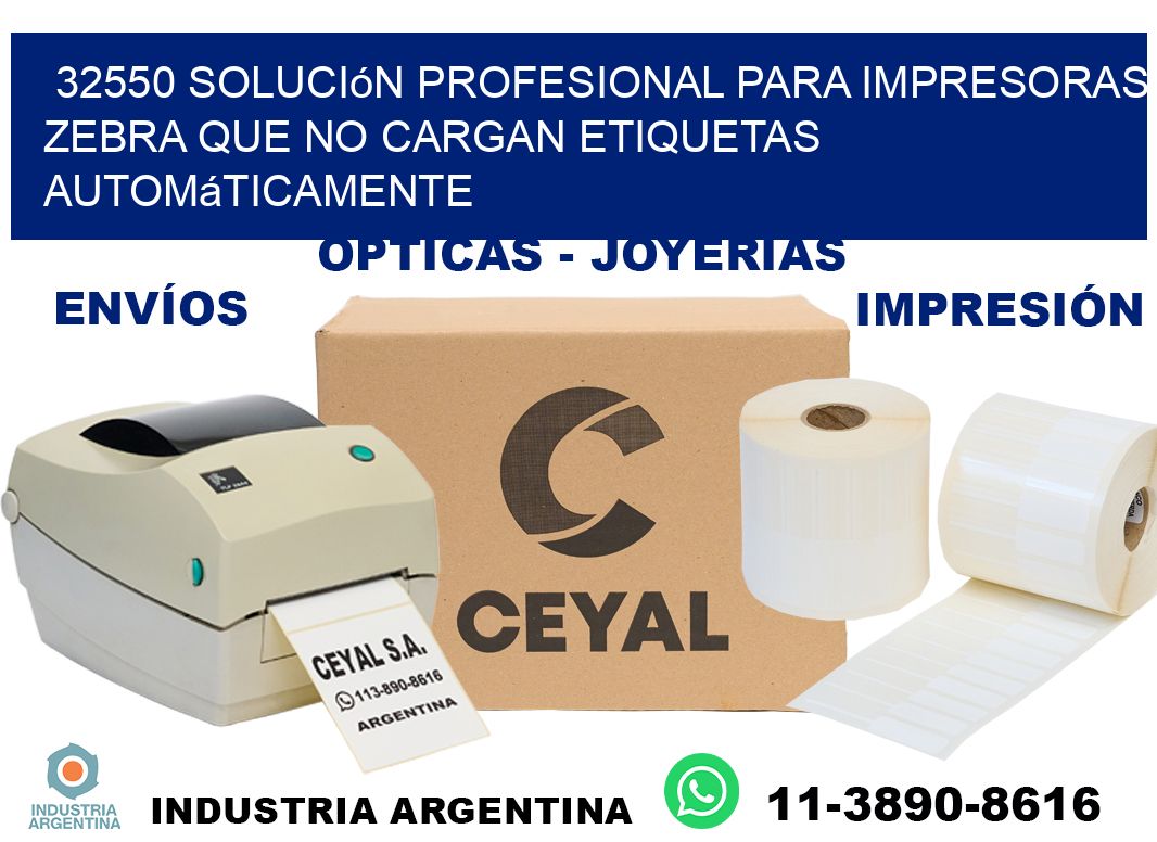 32550 solución profesional para impresoras zebra que no cargan etiquetas automáticamente