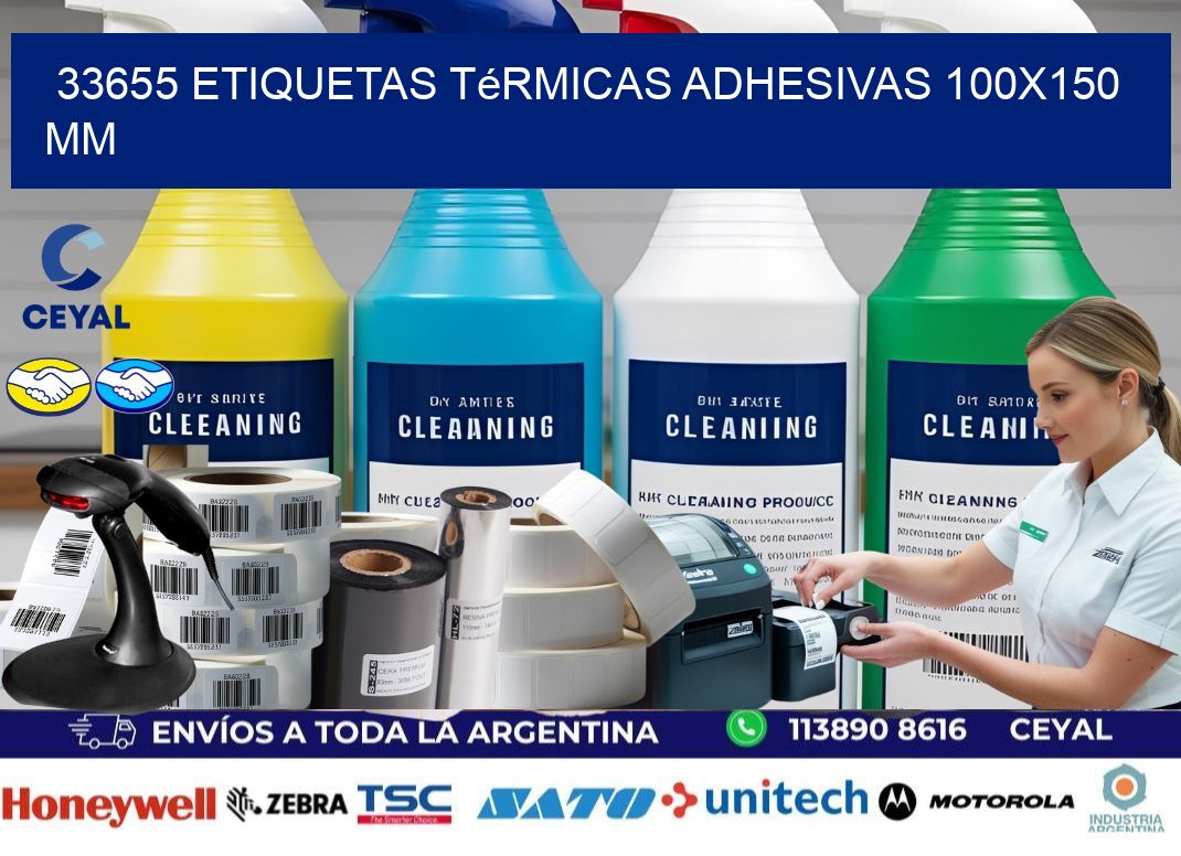 33655 etiquetas térmicas adhesivas 100x150 mm