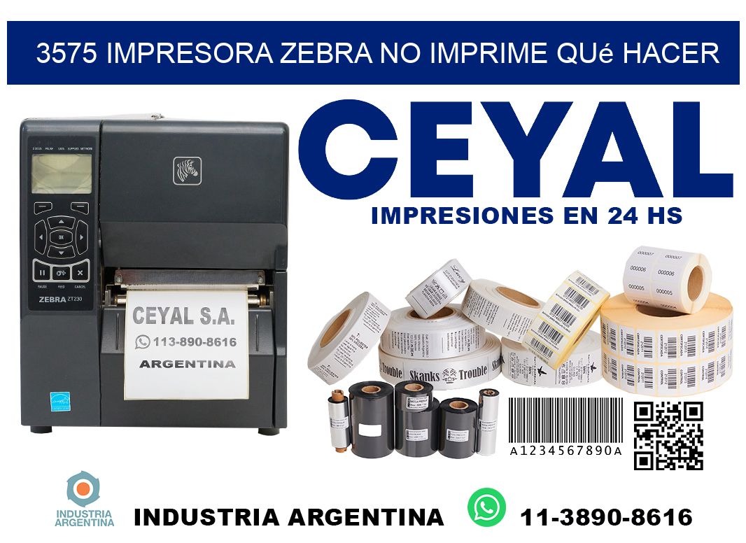 3575 impresora zebra no imprime qué hacer