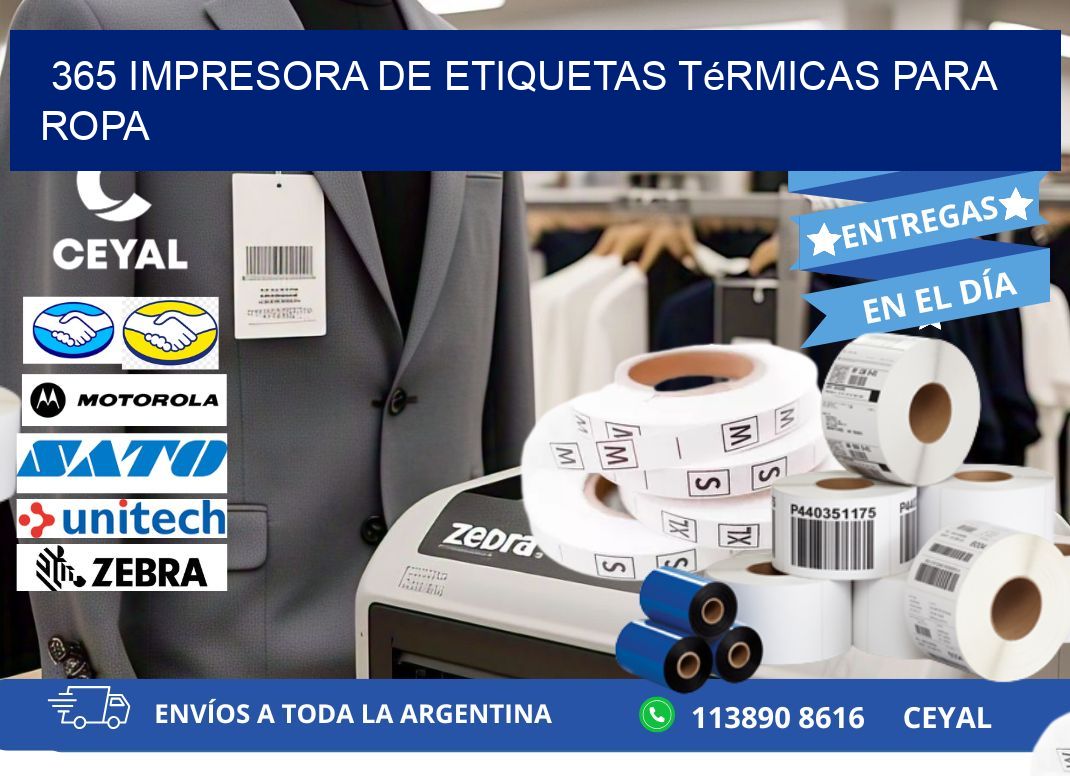 365 impresora de etiquetas térmicas para ropa