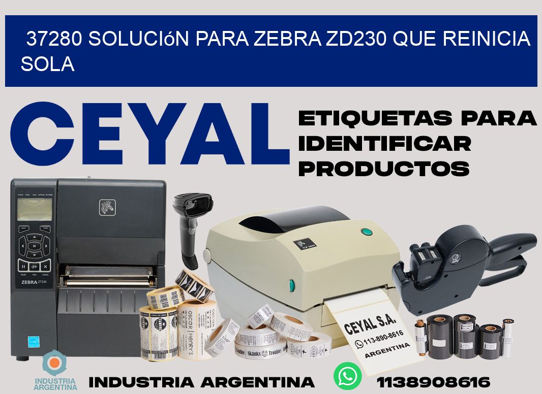 37280 solución para zebra zd230 que reinicia sola