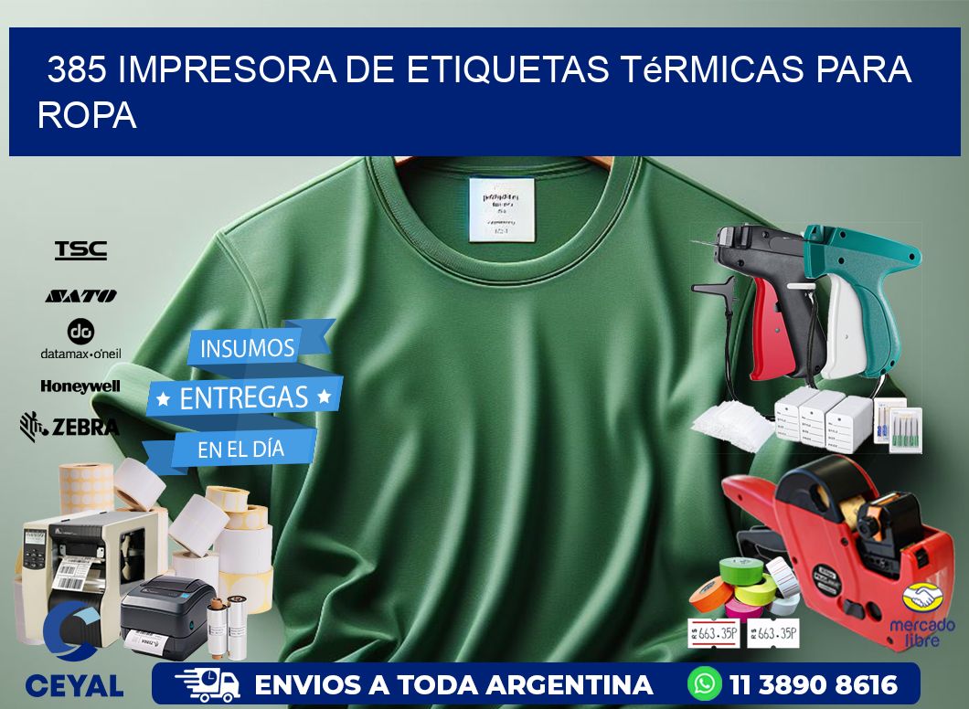 385 impresora de etiquetas térmicas para ropa