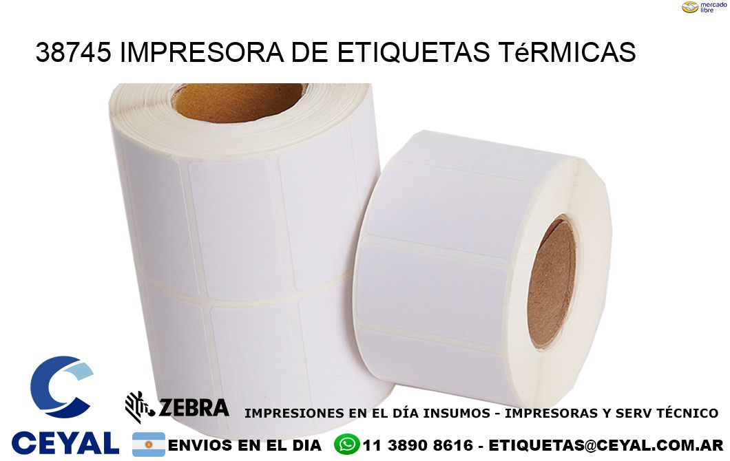 38745 Impresora de etiquetas térmicas