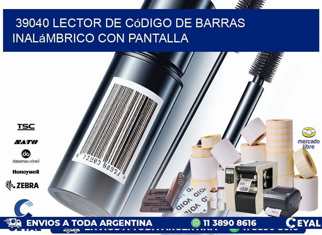 39040 Lector de código de barras inalámbrico con Pantalla