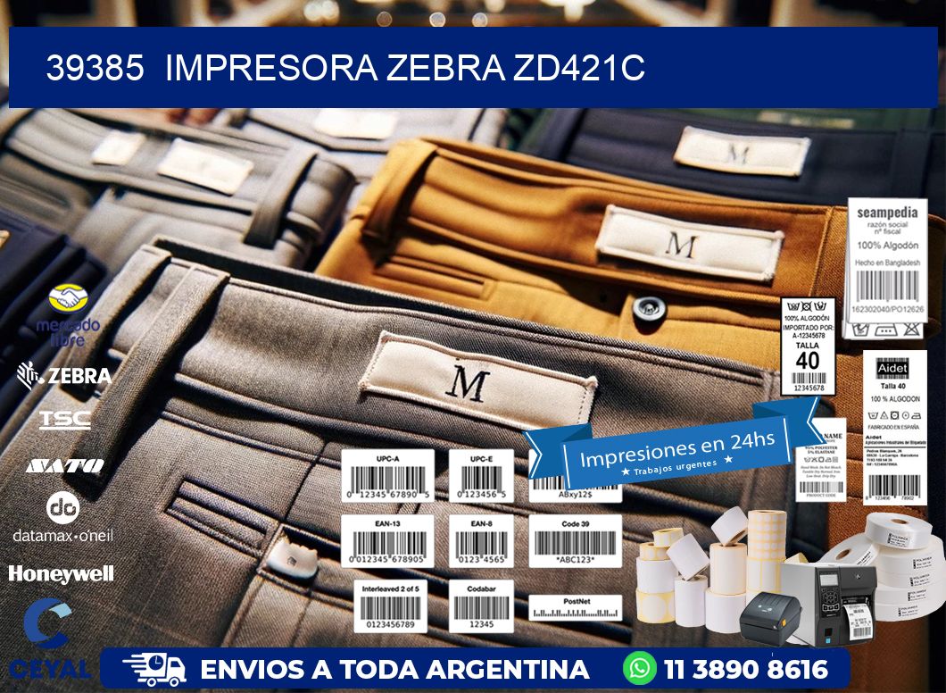 39385  Impresora Zebra zd421c