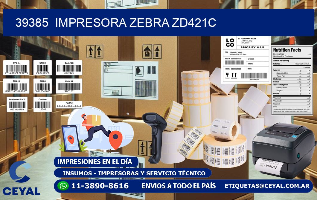 39385  Impresora Zebra zd421c