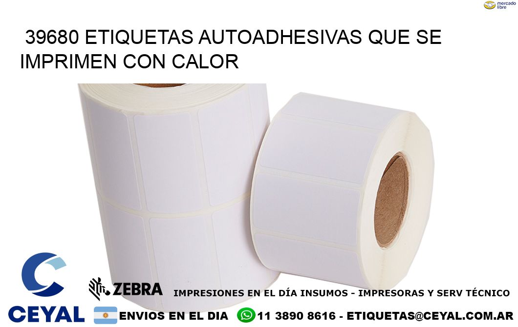 39680 etiquetas autoadhesivas que se imprimen con calor