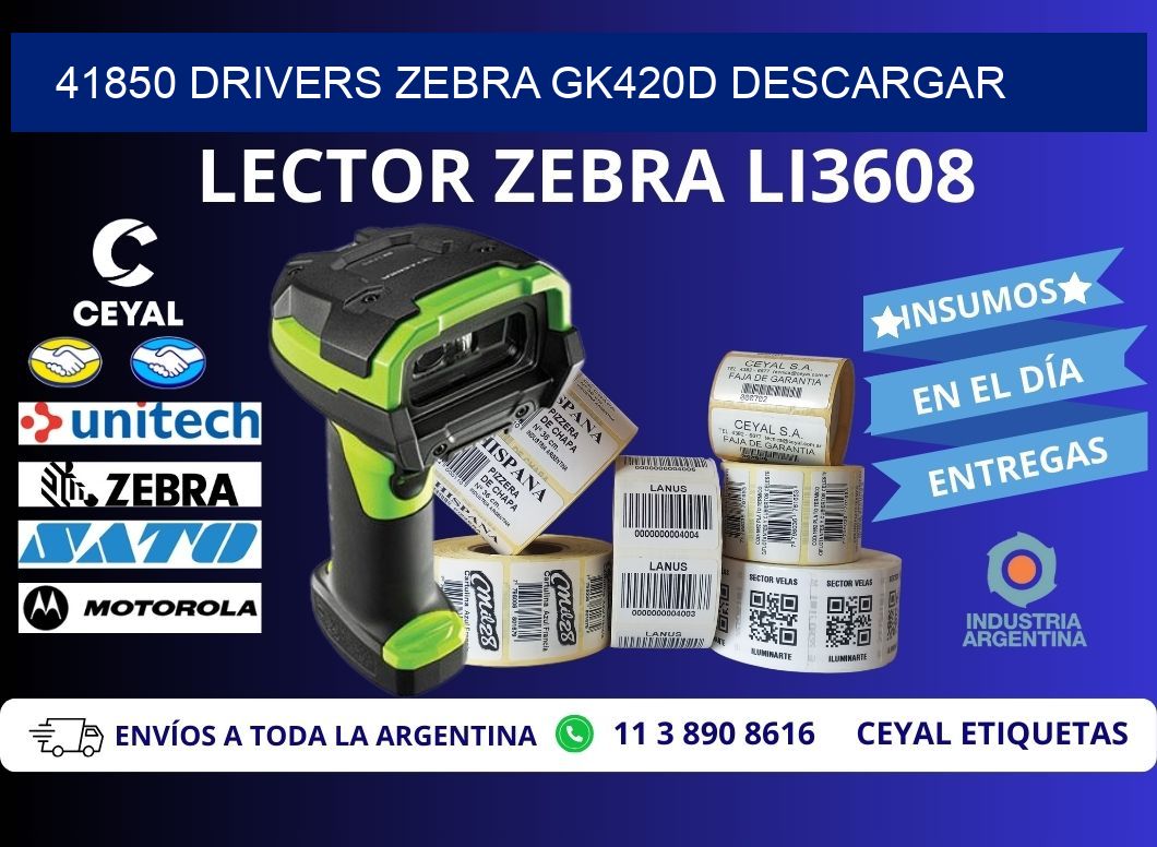 41850 drivers zebra gk420d descargar