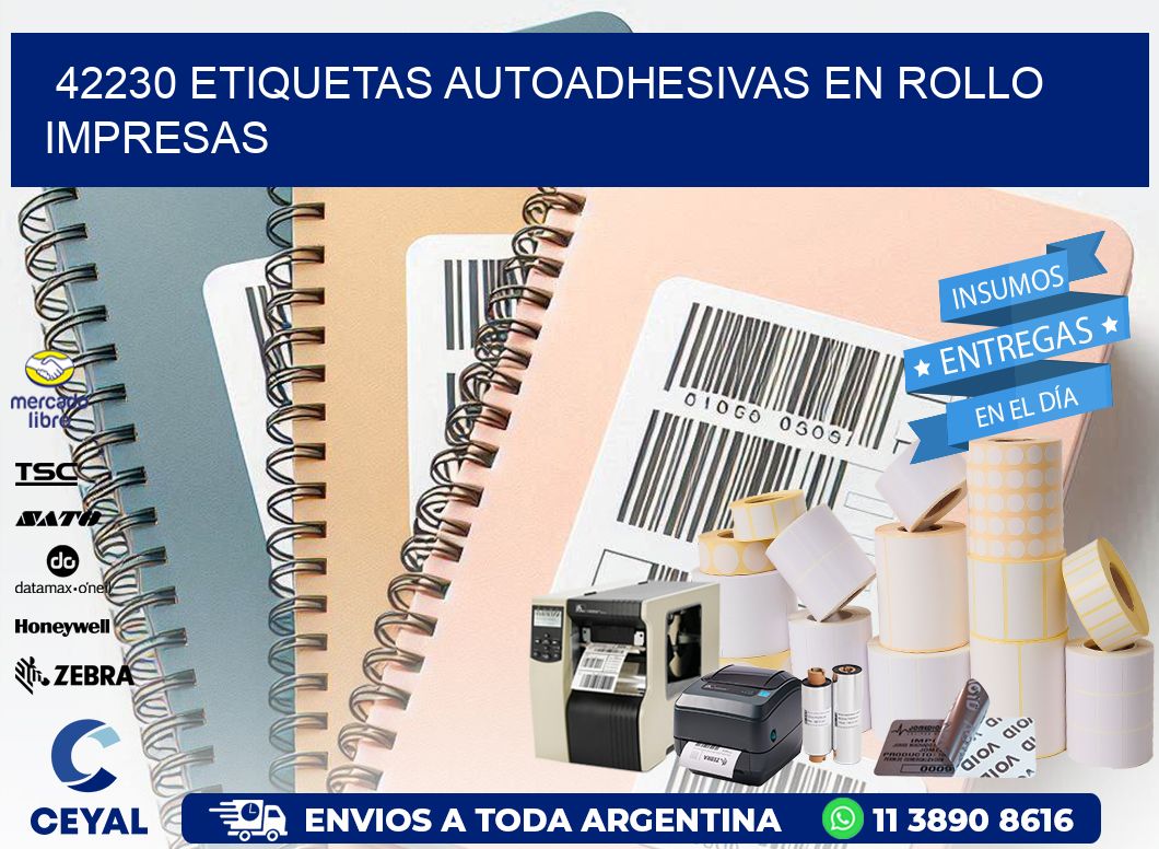 42230 Etiquetas autoadhesivas en rollo impresas