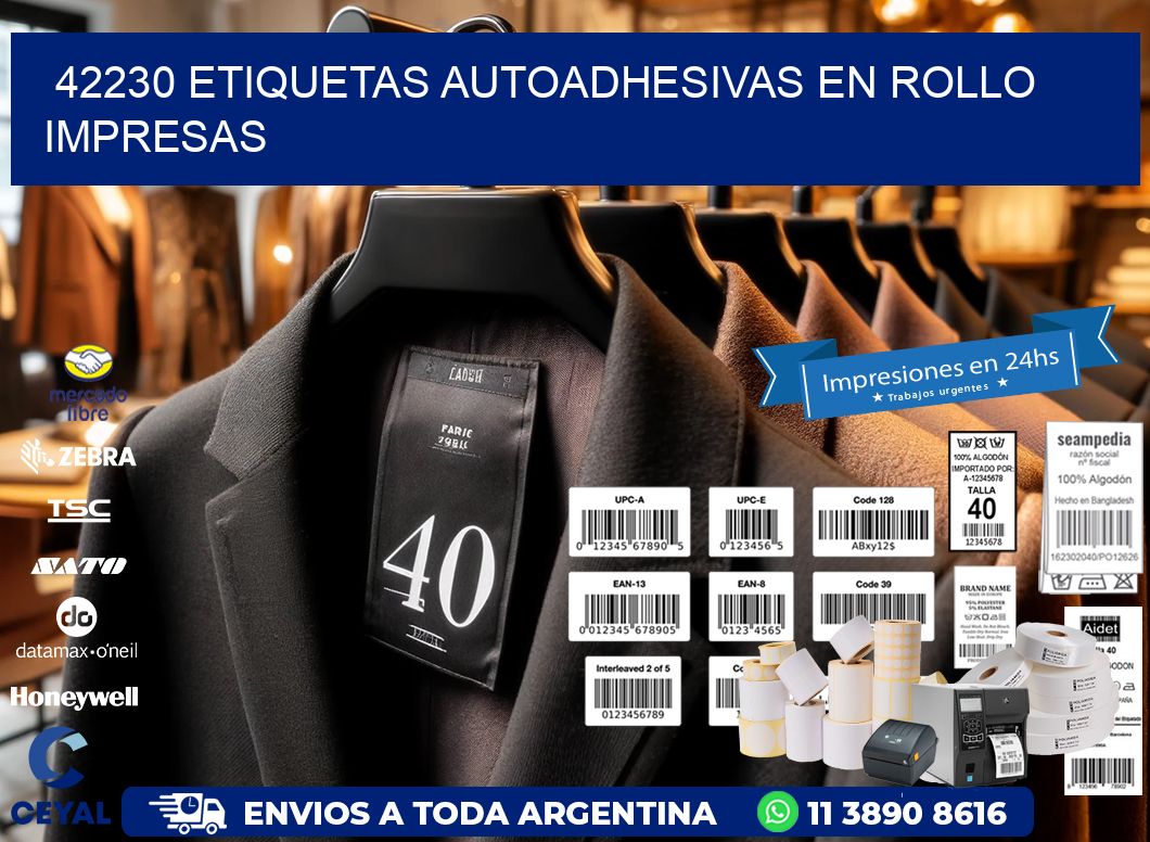 42230 Etiquetas autoadhesivas en rollo impresas