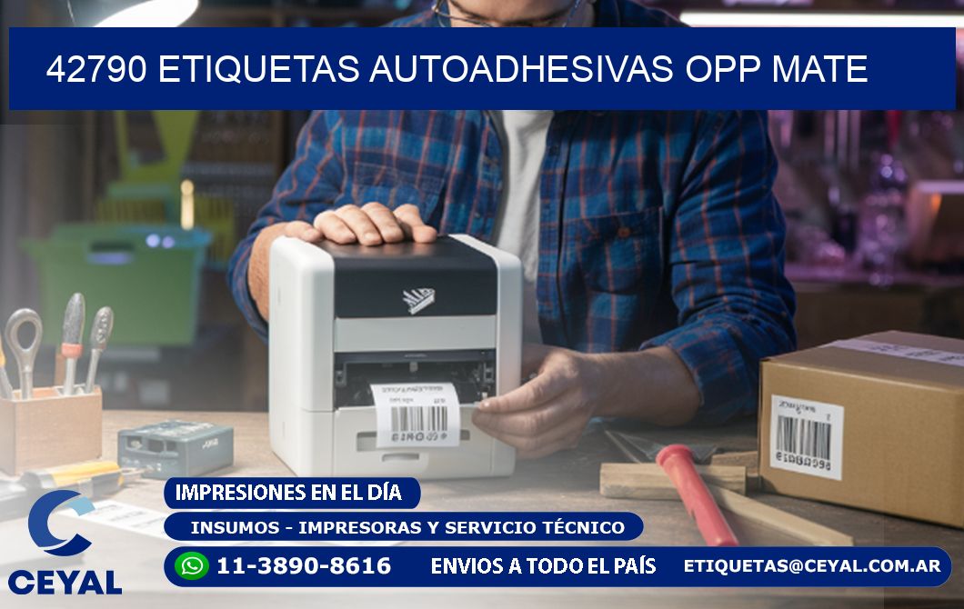 42790 etiquetas autoadhesivas Opp Mate