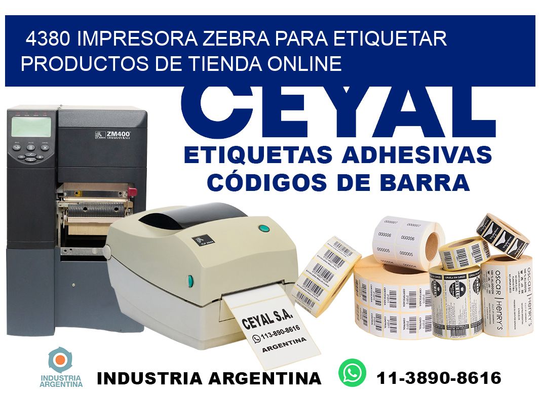 4380 impresora Zebra para etiquetar productos de tienda online