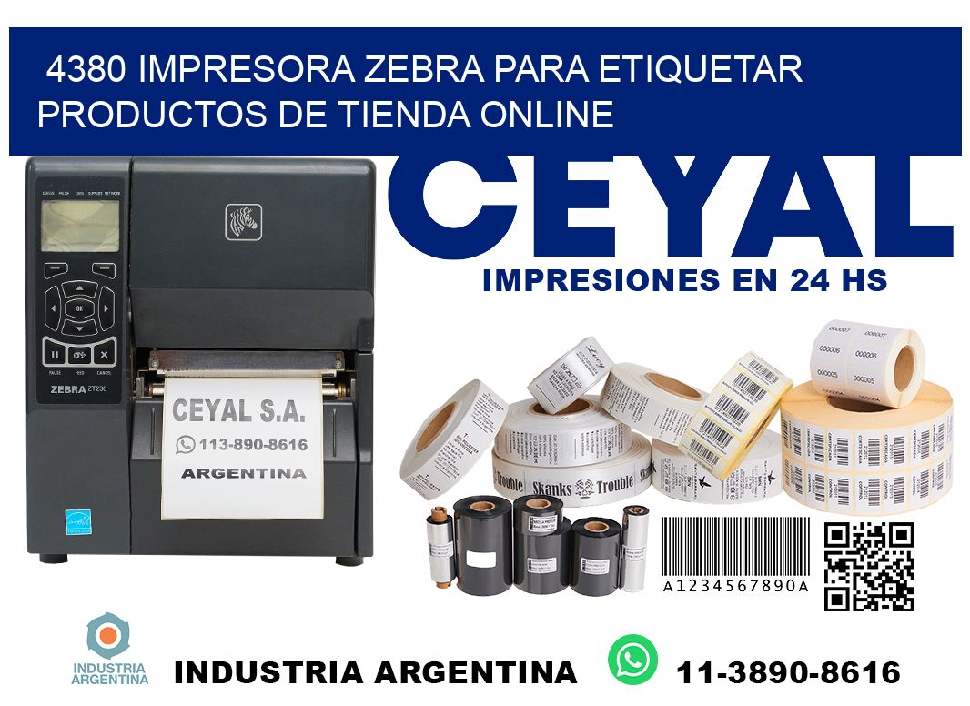 4380 impresora Zebra para etiquetar productos de tienda online