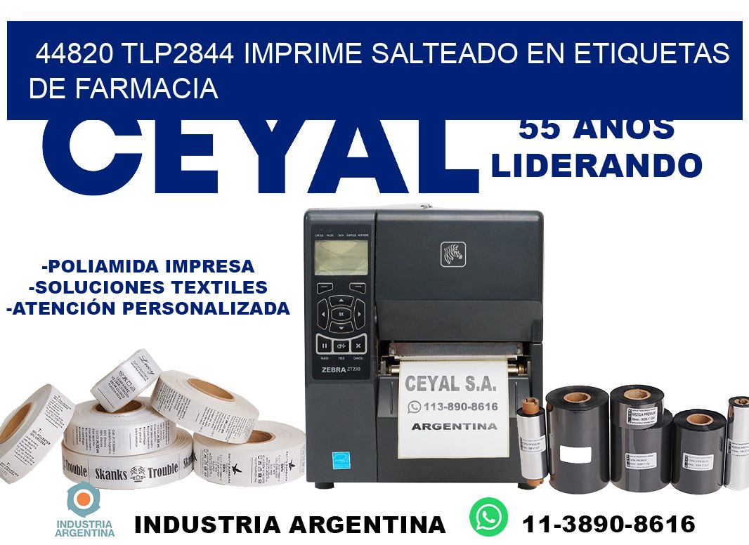 44820 tlp2844 imprime salteado en etiquetas de farmacia
