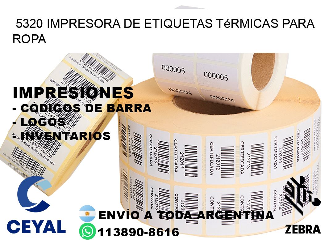 5320 impresora de etiquetas térmicas para ropa