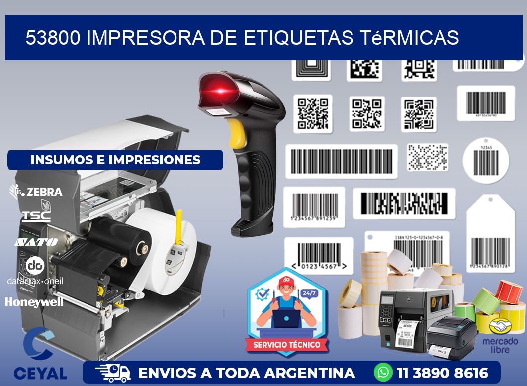 53800 Impresora de etiquetas térmicas