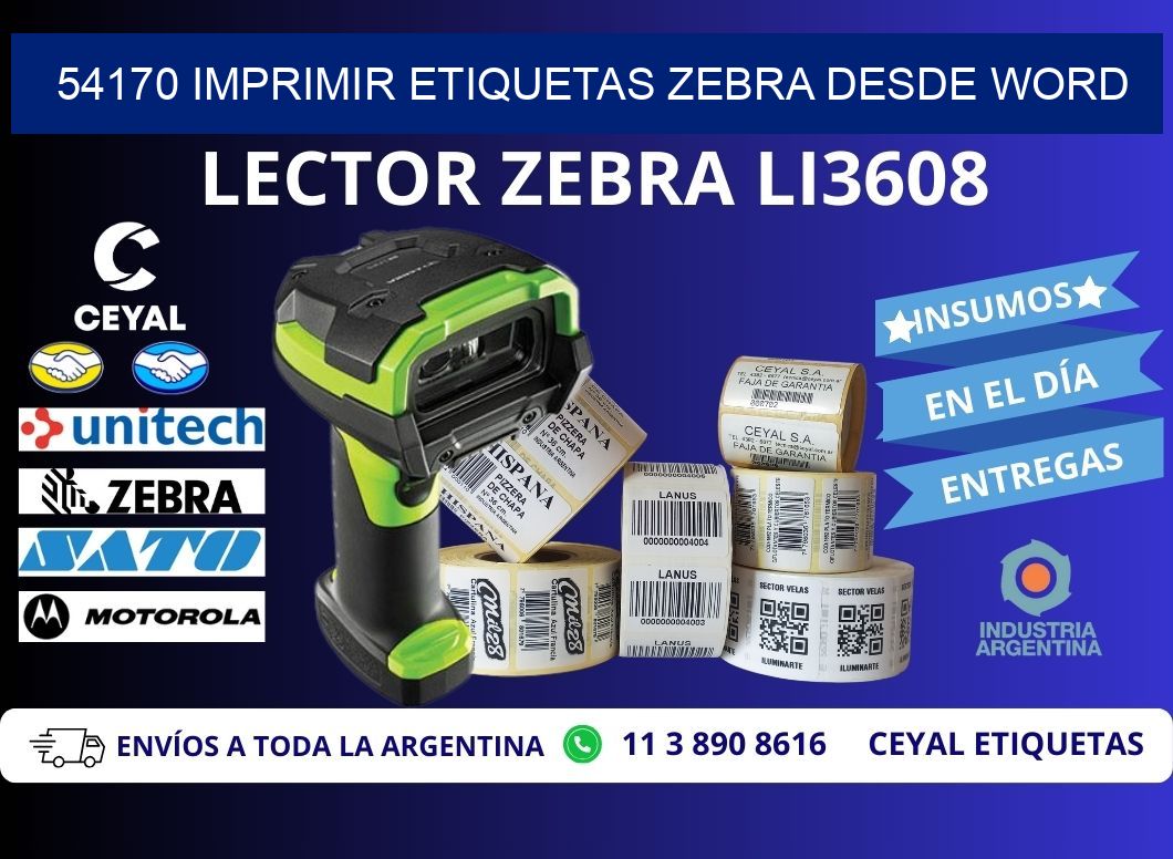 54170 imprimir etiquetas zebra desde word
