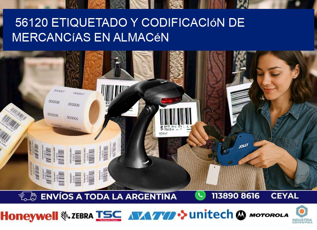 56120 Etiquetado y codificación de mercancías en almacén