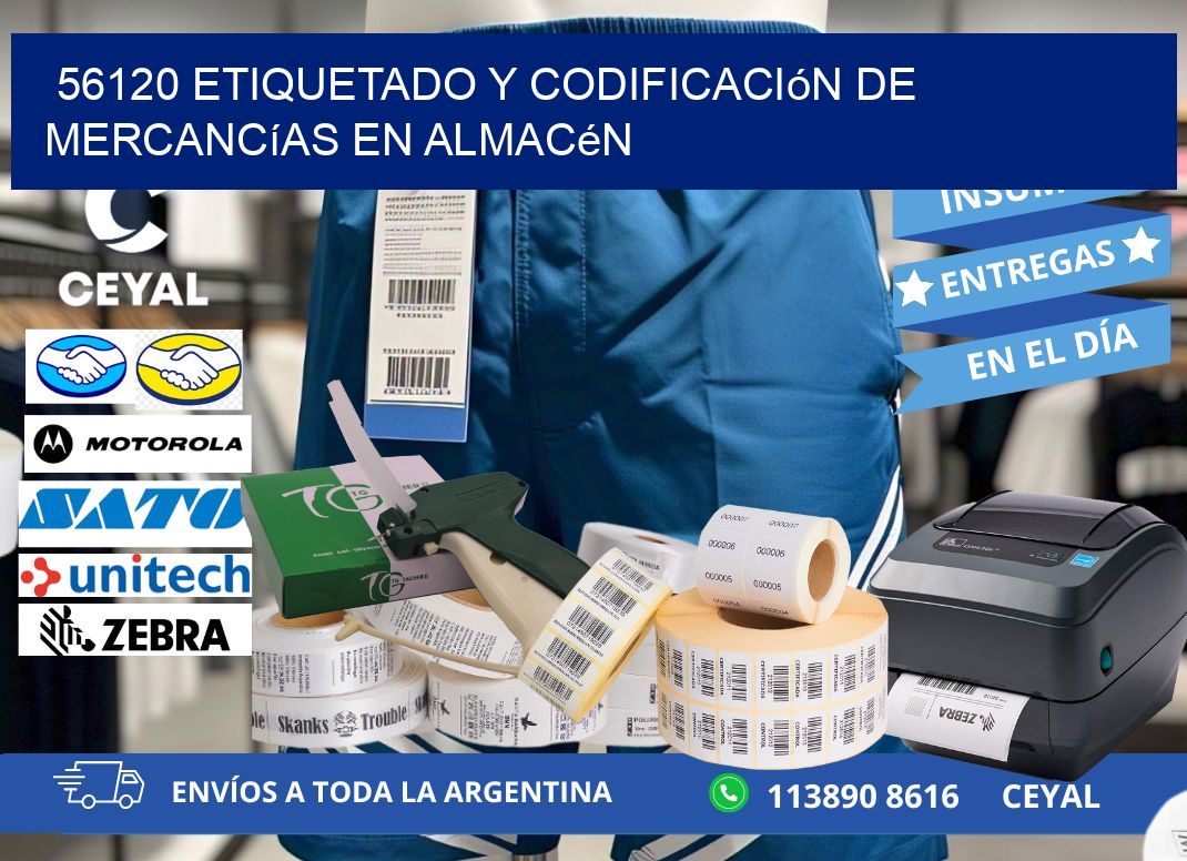 56120 Etiquetado y codificación de mercancías en almacén