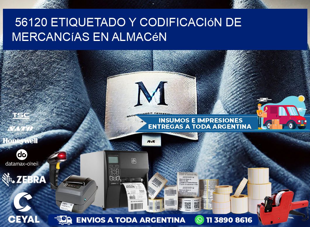 56120 Etiquetado y codificación de mercancías en almacén