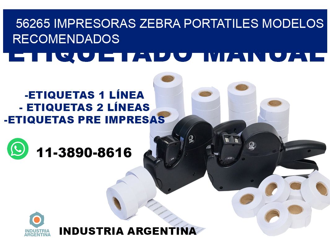 56265 impresoras zebra portatiles modelos recomendados