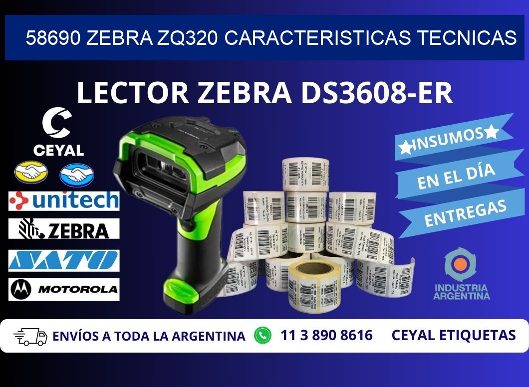 58690 zebra zq320 caracteristicas tecnicas