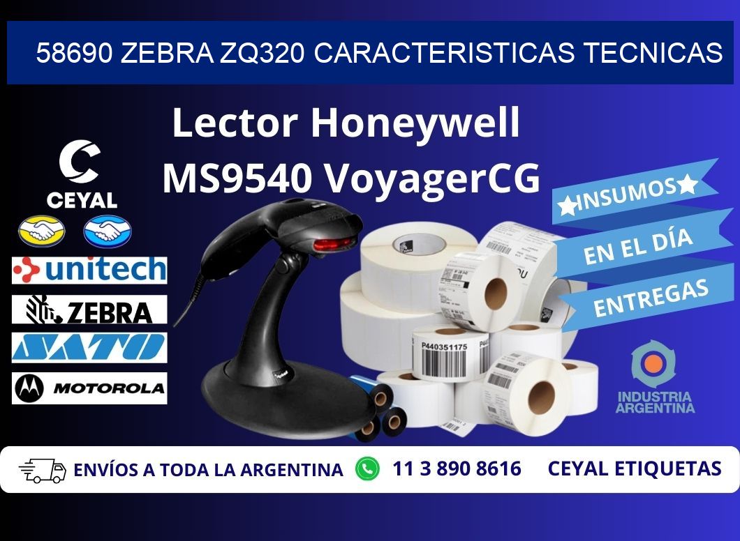 58690 zebra zq320 caracteristicas tecnicas