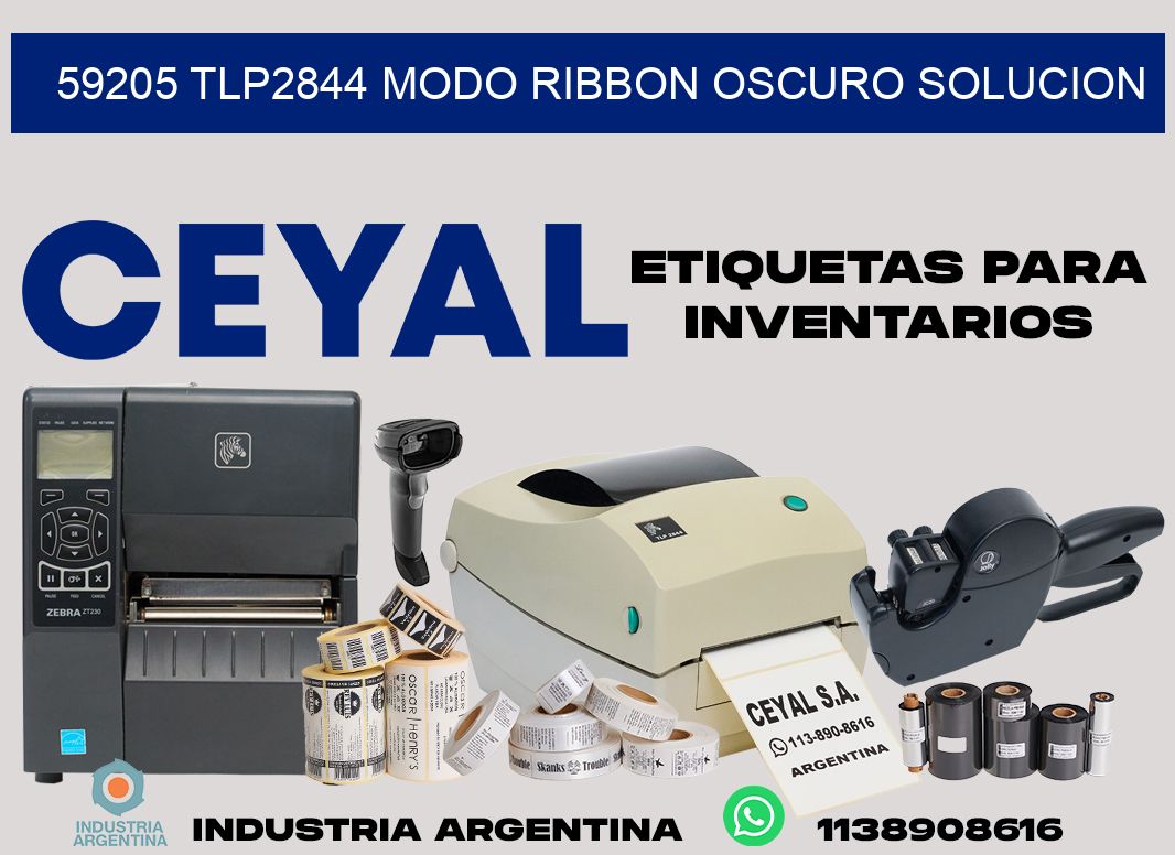 59205 tlp2844 modo ribbon oscuro solucion