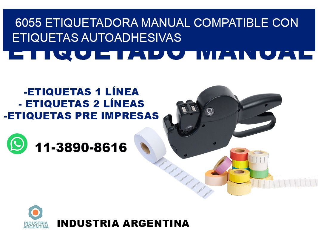 6055 etiquetadora manual compatible con etiquetas autoadhesivas