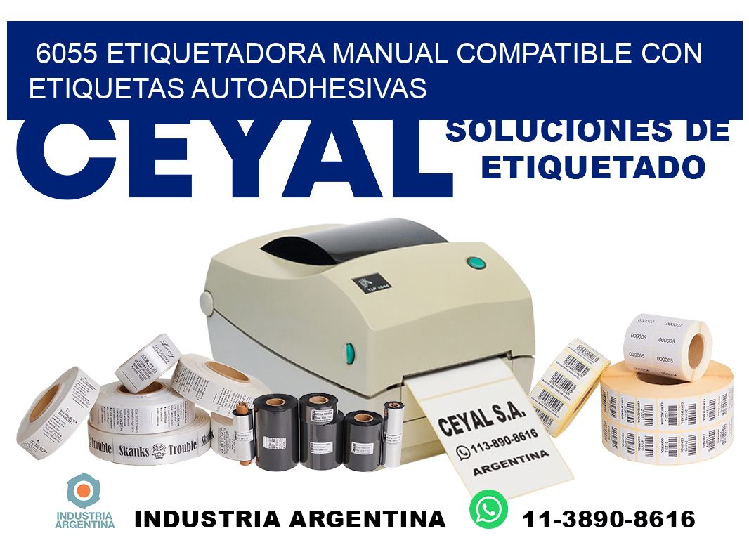 6055 etiquetadora manual compatible con etiquetas autoadhesivas