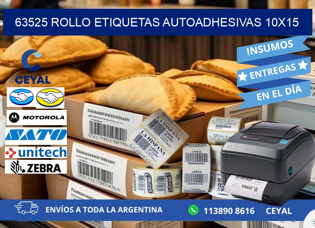 63525 Rollo Etiquetas autoadhesivas 10x15