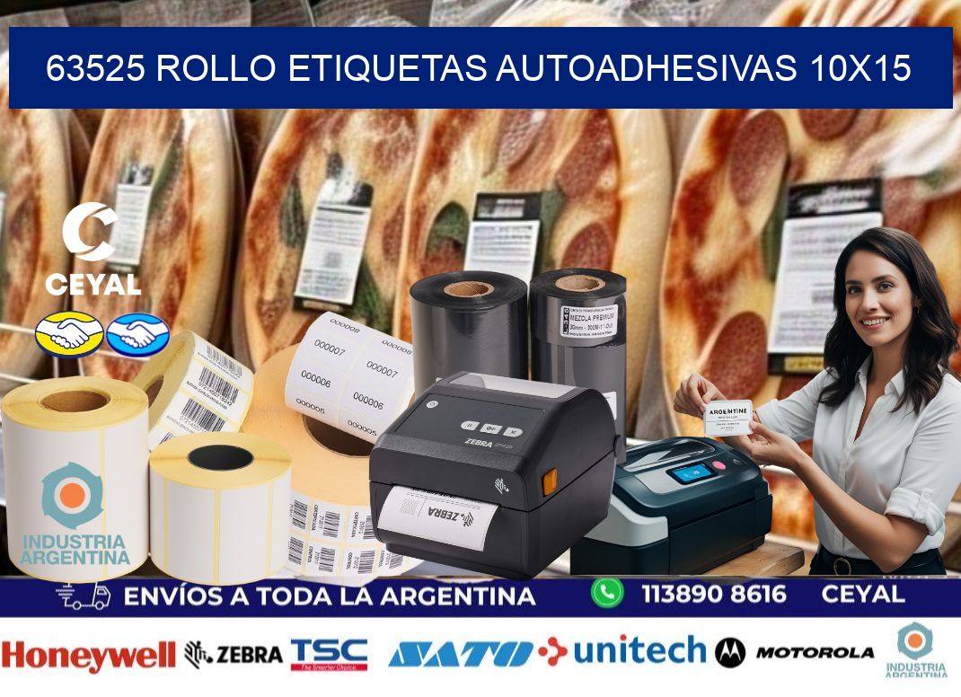 63525 Rollo Etiquetas autoadhesivas 10x15