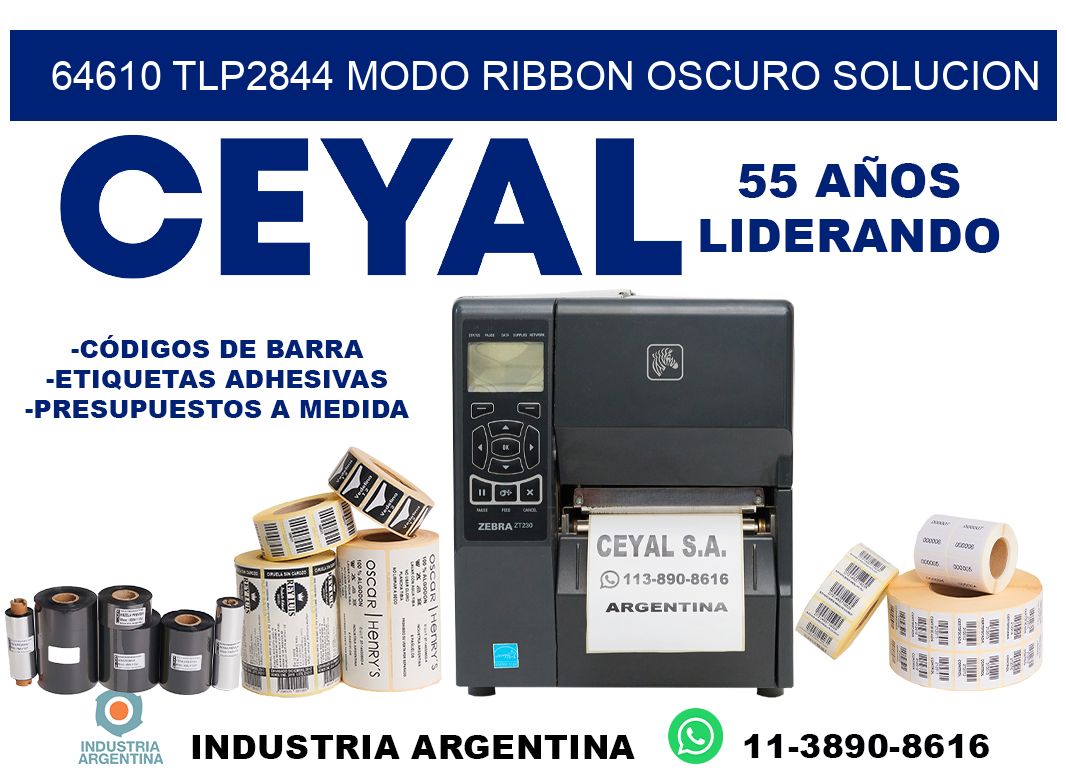 64610 tlp2844 modo ribbon oscuro solucion