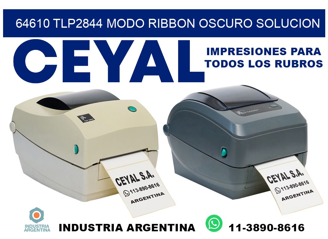 64610 tlp2844 modo ribbon oscuro solucion
