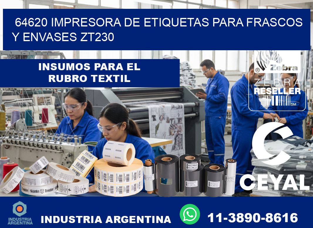 64620 impresora de etiquetas para frascos y envases ZT230