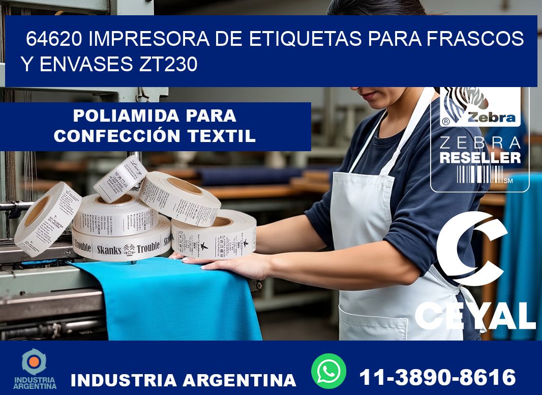 64620 impresora de etiquetas para frascos y envases ZT230